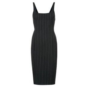 ALEXANDER WANG Pinstripe Racerback Women's  Dress In Black size: 6